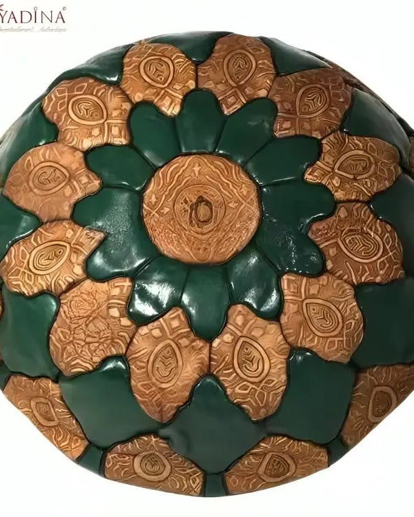 Biyadina Moroccan Leather Pouf - Biyadina Store