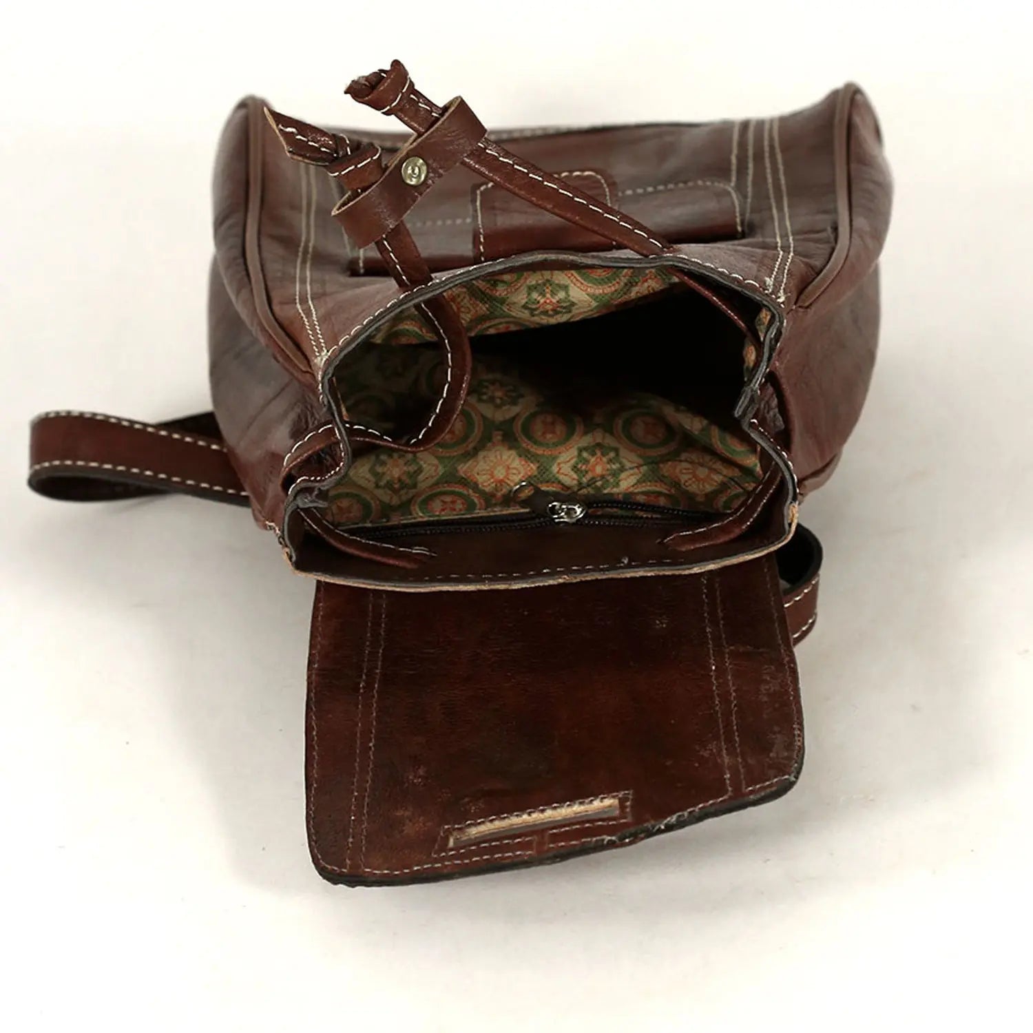 Biyadina Biyadina Premium Brown Handmade Leather Backpack - Classic Style highly expert craftsman BiyadinaStore