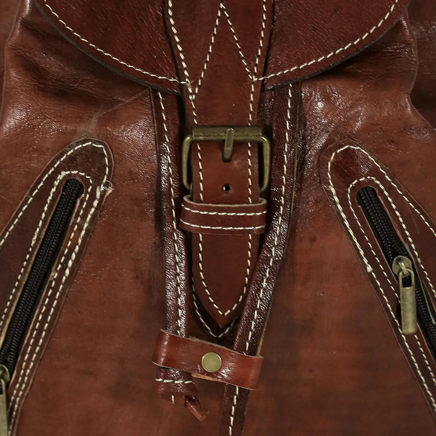 Biyadina Biyadina Premium Brown Handmade Leather Backpack - Classic Style with Timeless Elegance BiyadinaStore