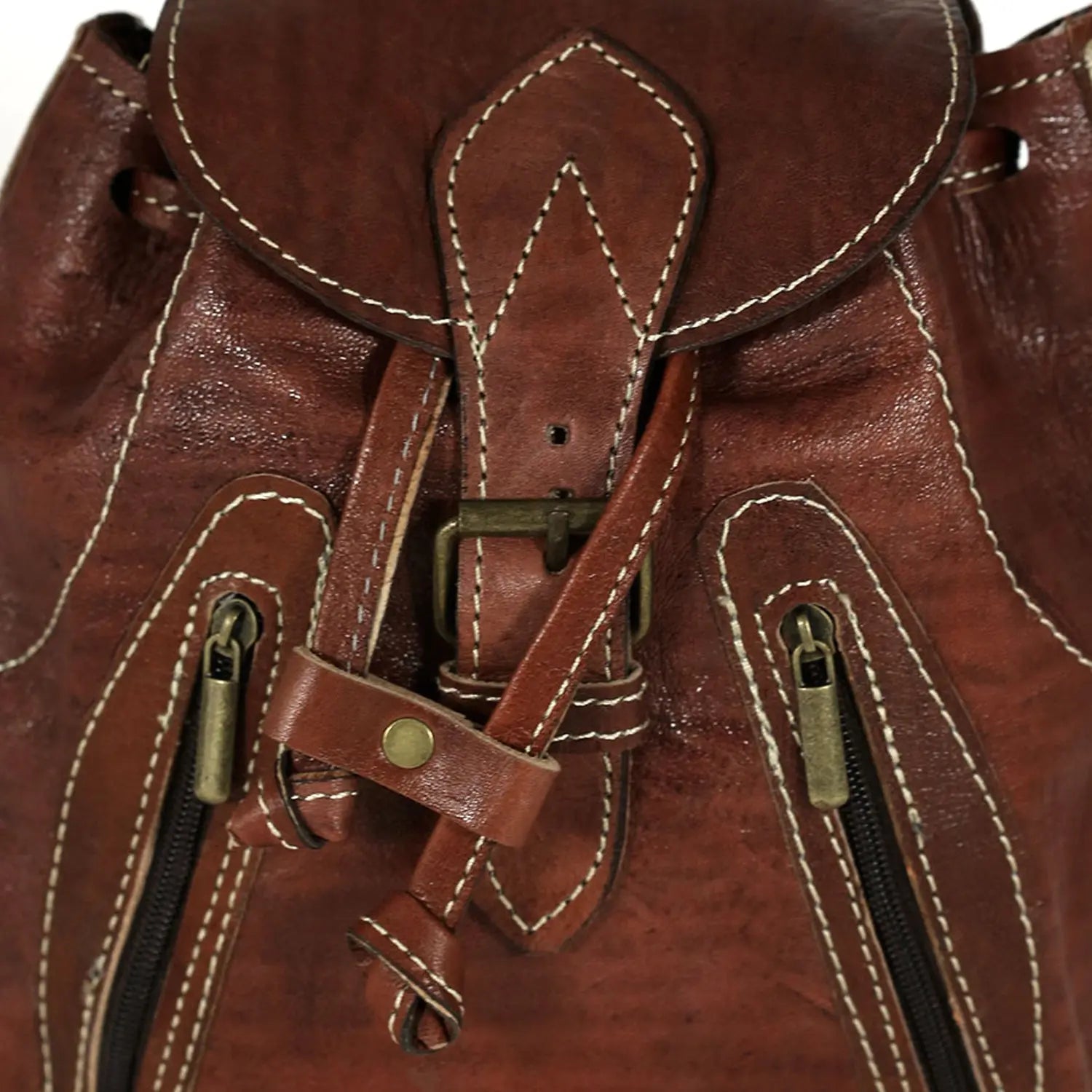 Biyadina Biyadina Premium Brown Handmade Leather Backpack - Classic with Timeless Elegance BiyadinaStore