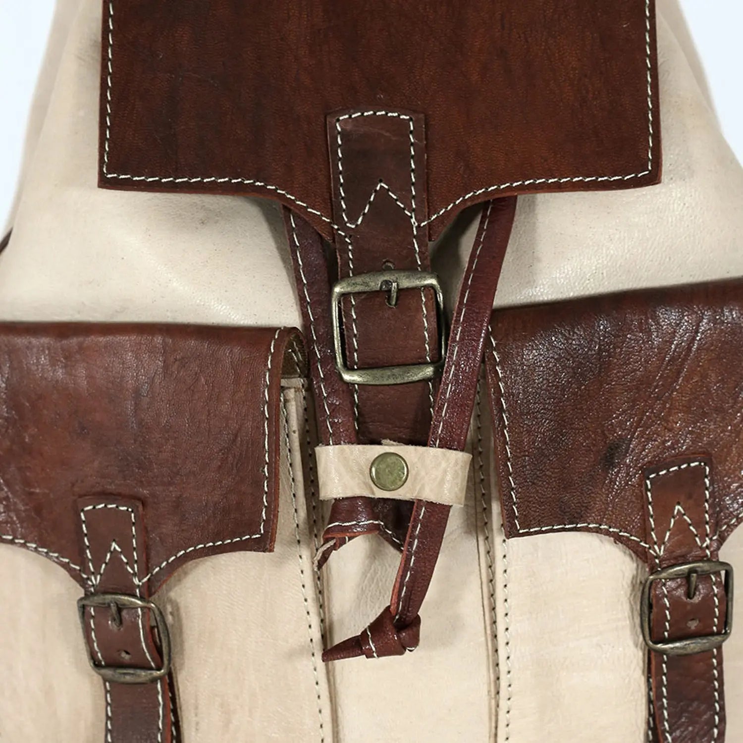 Biyadina Biyadina Premium Brown Handmade Leather Backpack - Vintage Style with Timeless Elegance BiyadinaStore