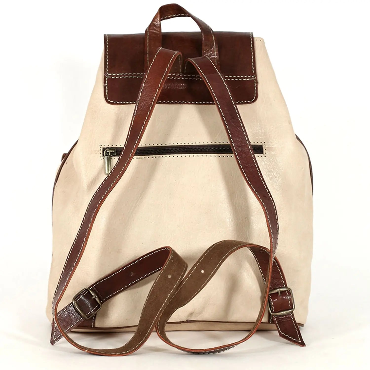 Biyadina Biyadina Premium Brown Handmade Leather Backpack - Vintage Style with Timeless Elegance BiyadinaStore