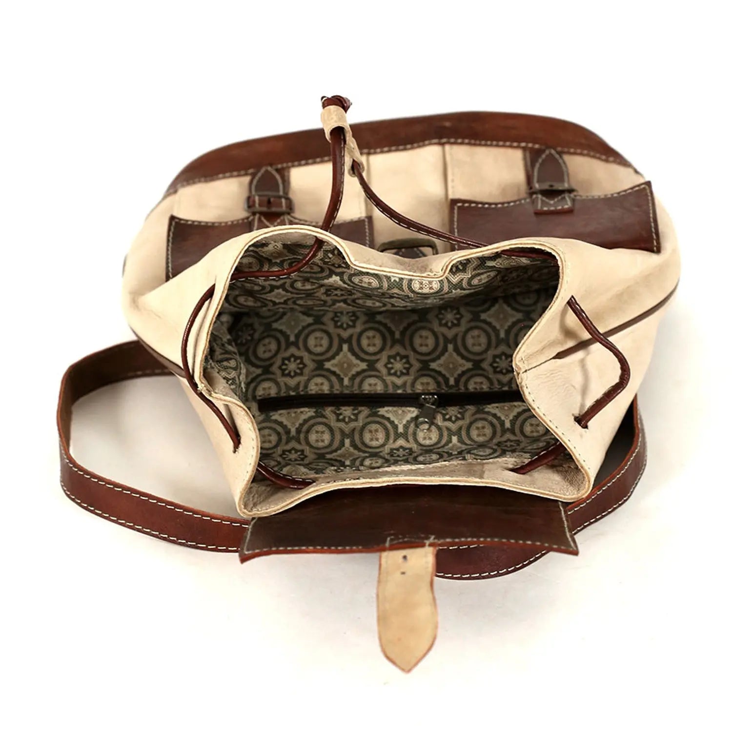 Biyadina Biyadina Premium Brown Handmade Leather Backpack - Vintage Style with Timeless Elegance BiyadinaStore