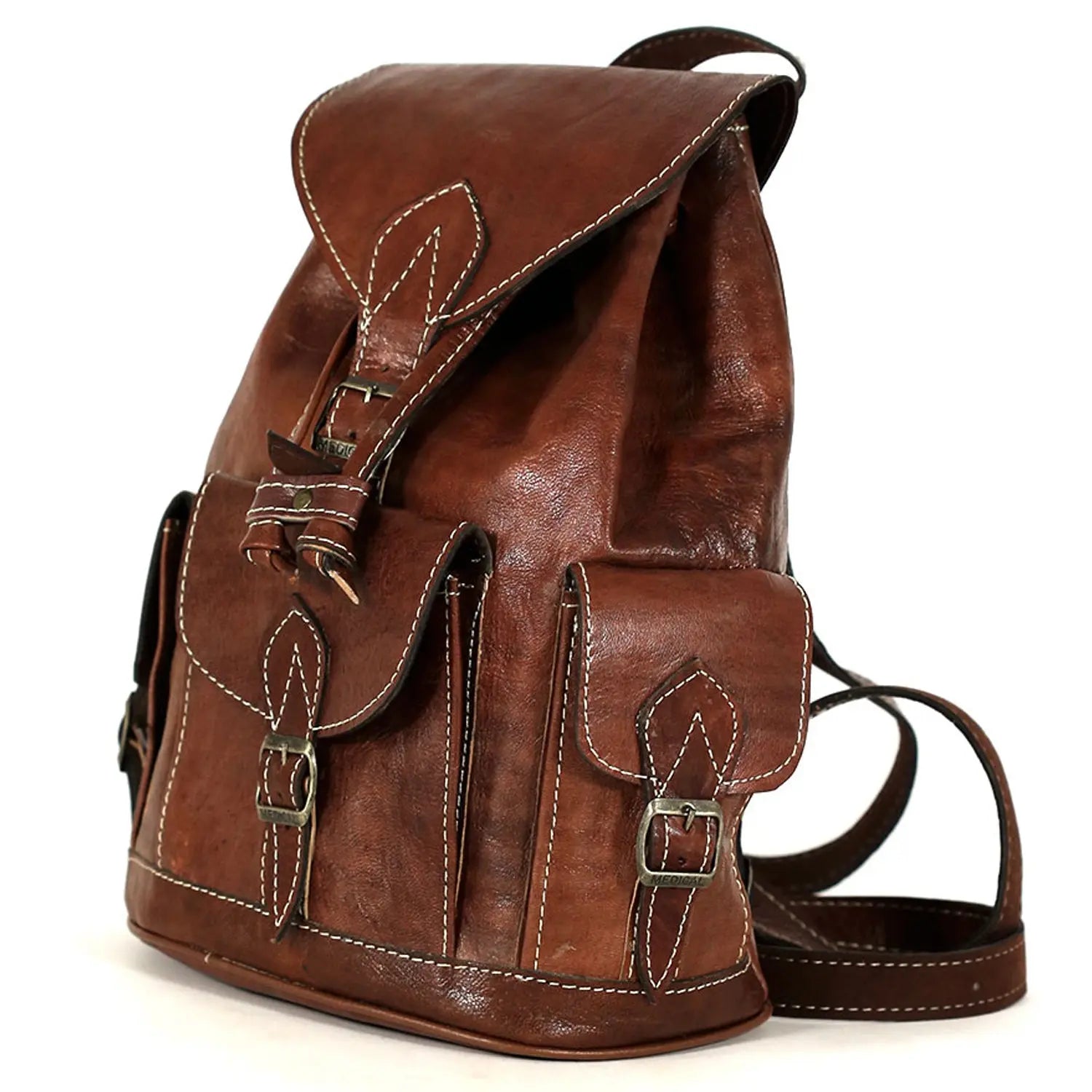 Biyadina Biyadina Premium Brown Handmade Leather Backpack - handmade by our highly expert craftsman Timeless Elegance BiyadinaStore