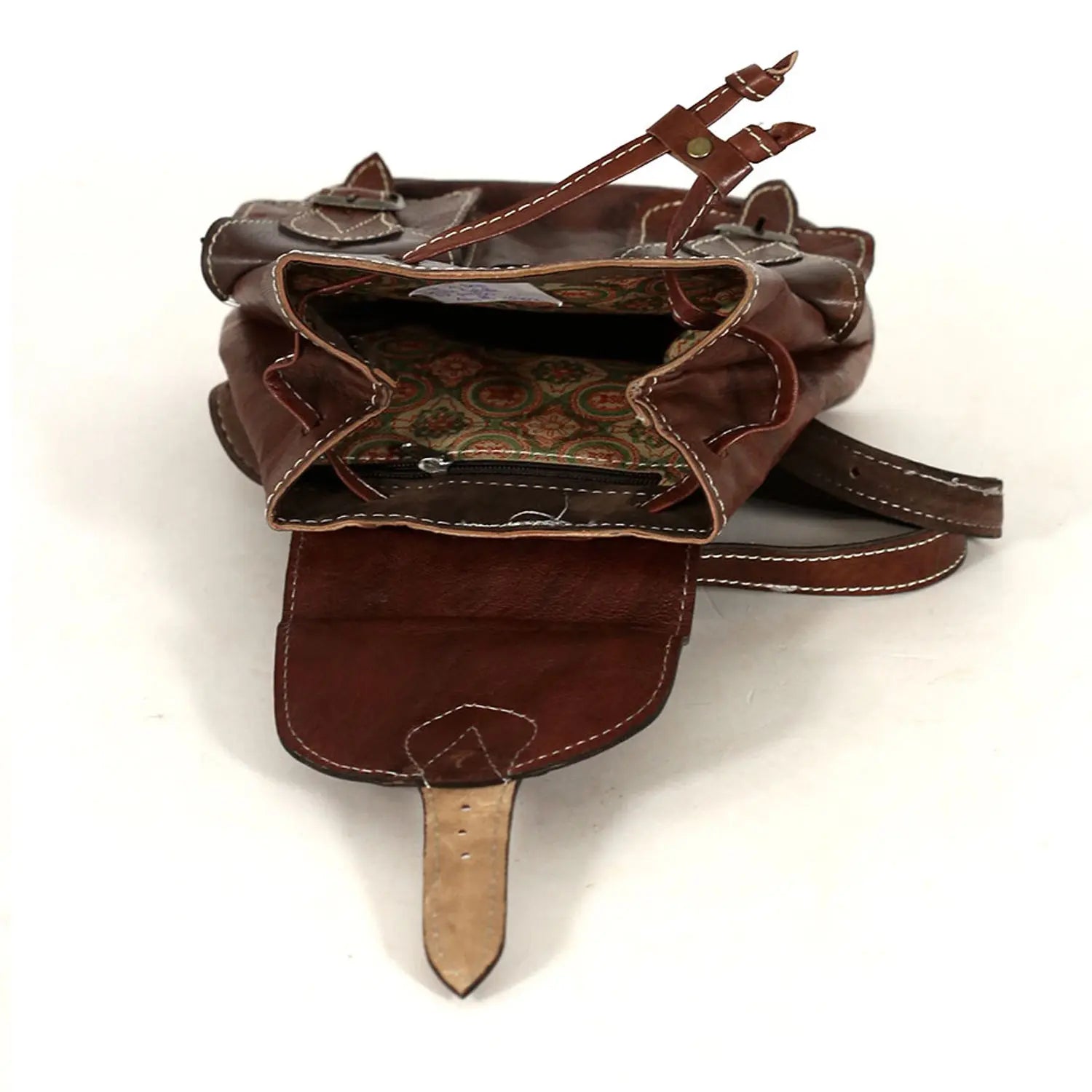 Biyadina Biyadina Premium Deep Brown Handmade Leather Backpack - Vintage Style with Timeless Elegance BiyadinaStore