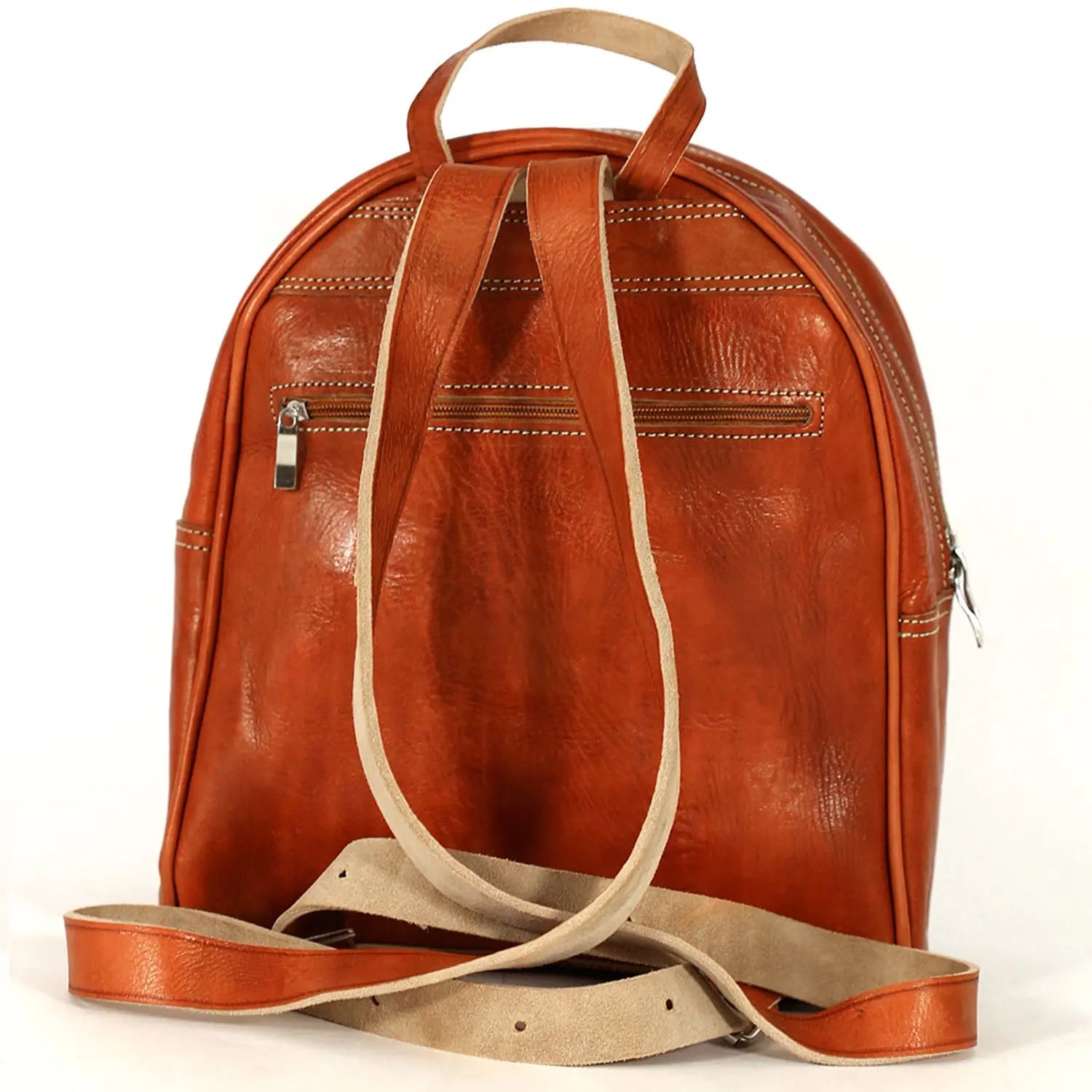 Biyadina Biyadina Premium Red Handmade Leather Backpack - Classic with Timeless Elegance BiyadinaStore
