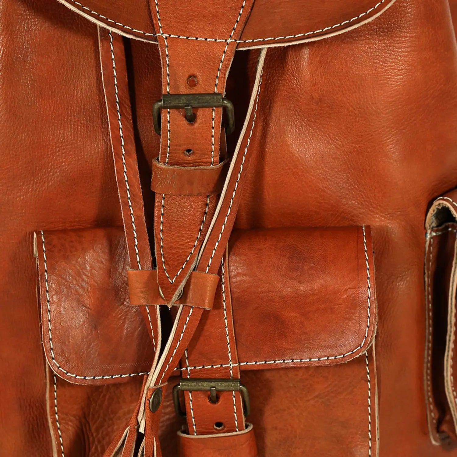 Biyadina Biyadina Premium Red Handmade Leather Backpack - handmade by our highly expert craftsman Timeless Elegance BiyadinaStore