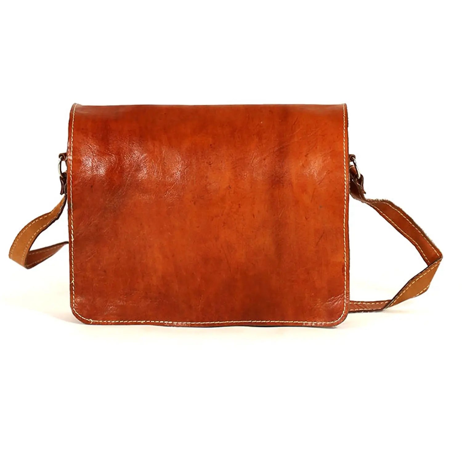 Biyadina Biyadina Premium Vintage Messenger Leather Bag Handmade Satchel Red - handmade highly expert craftsman BiyadinaStore