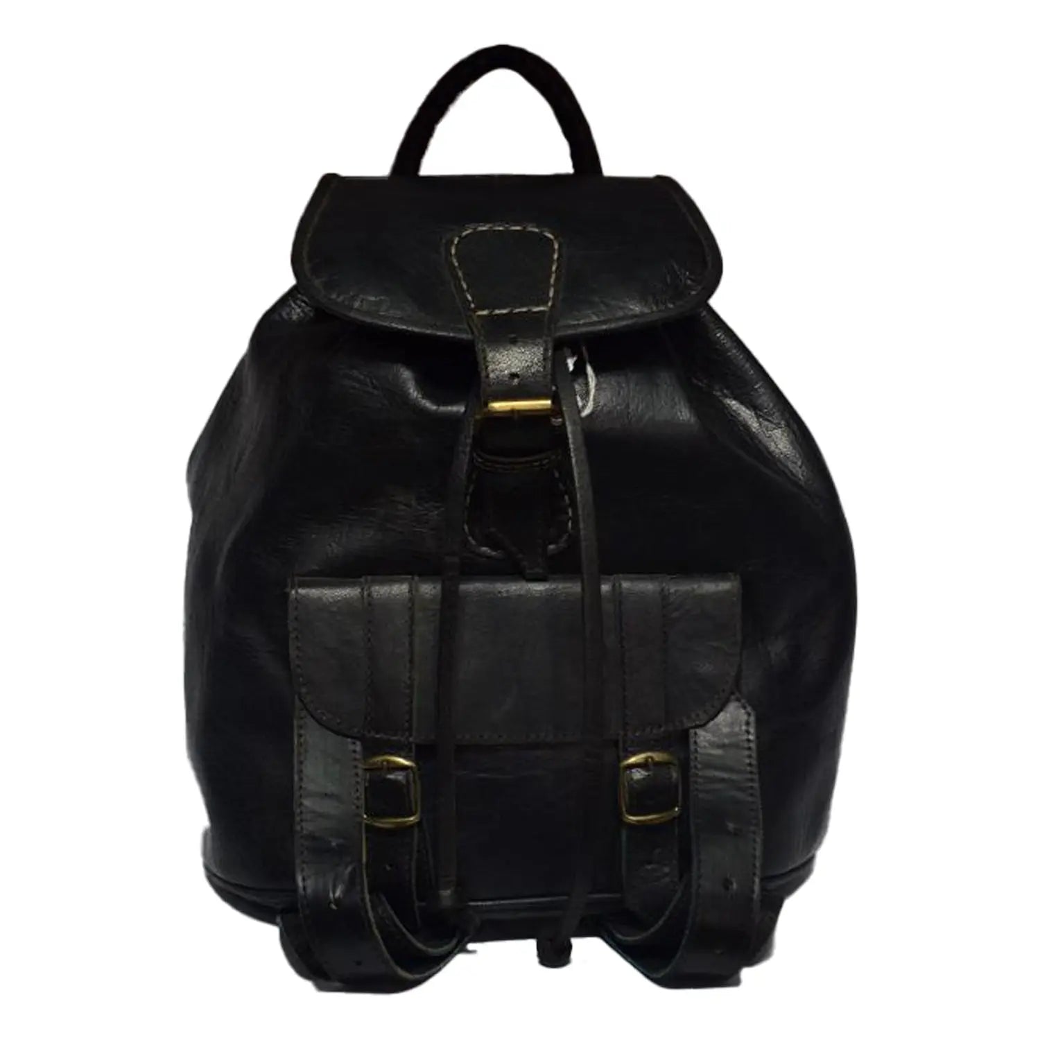 Biyadina Biyadina Store Backpack - Black - Stylish & Functional Travel Accessory - Premium Calfskin Leather & Kilim - Multiple Compartments BiyadinaStore