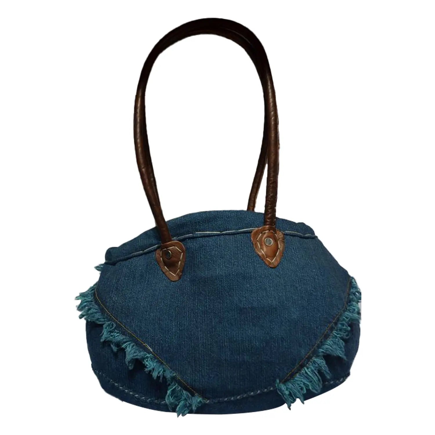 Biyadina Biyadina Store Shoulder Bag Purse - Blue - Stylish & Functional Travel Accessory - Premium Calfskin Leather & Kilim - Multiple Compartments BiyadinaStore