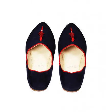 Biyadina Blue pointy suede slipper Biyadina Store