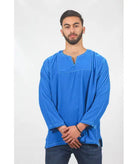 Blue velvet tunic Biyadina Store