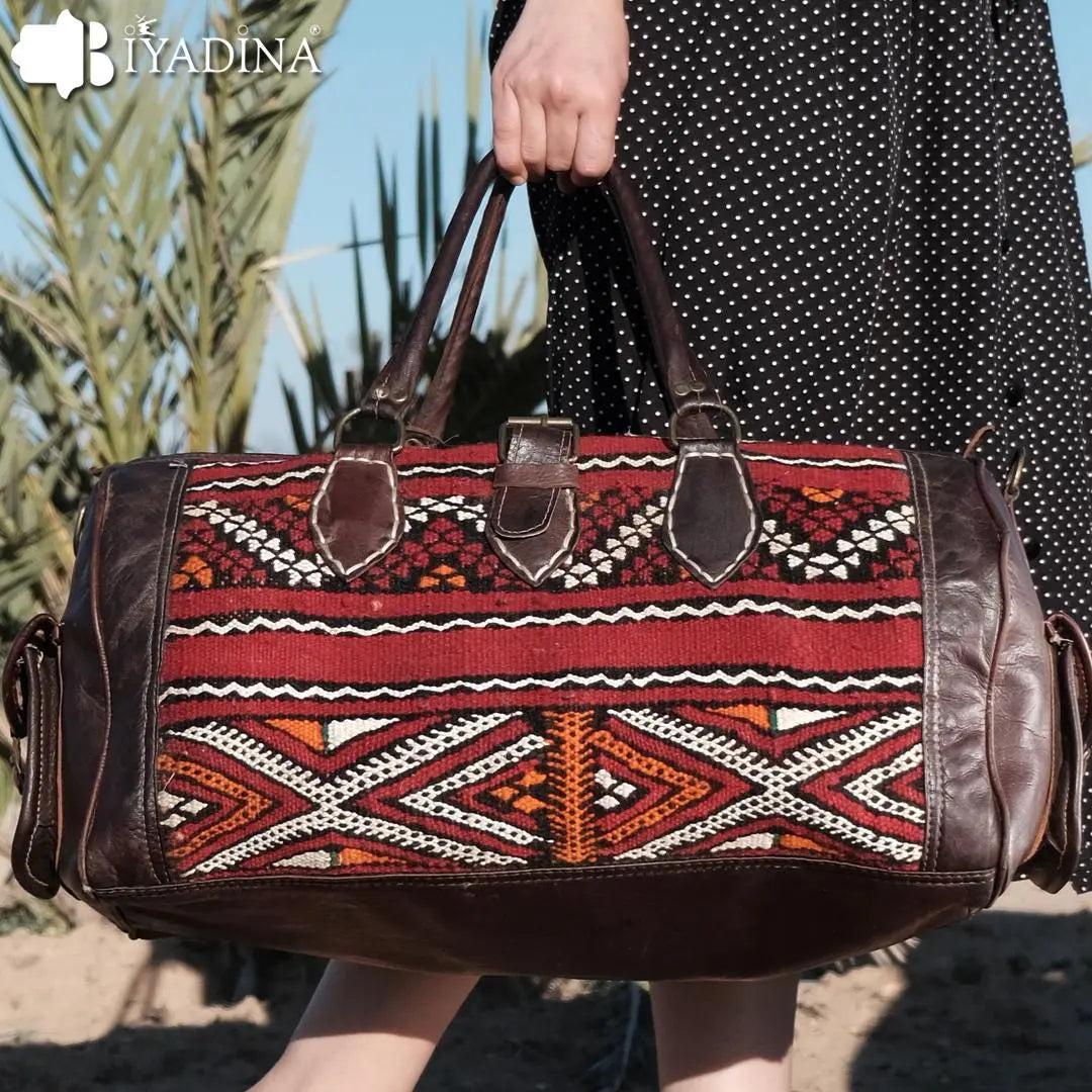 Biyadina Carpet Bag - Moroccan Handmade Kilim Bag Biyadina Store