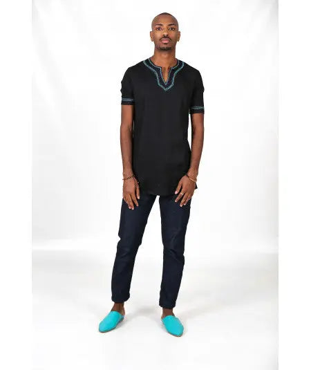 Biyadina Half sleeve black tunic Biyadina Store