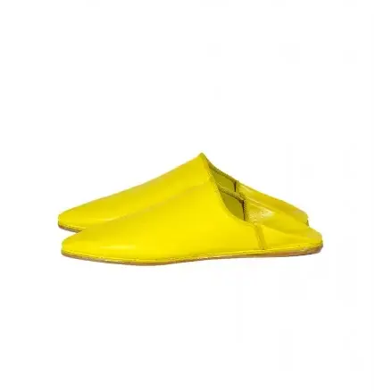 Biyadina Handmade Moroccan Leather Pink Slippers Biyadina Store