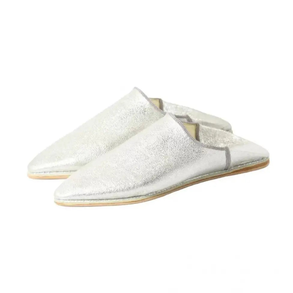 Biyadina Handmade Moroccan Leather Pink Slippers Biyadina Store