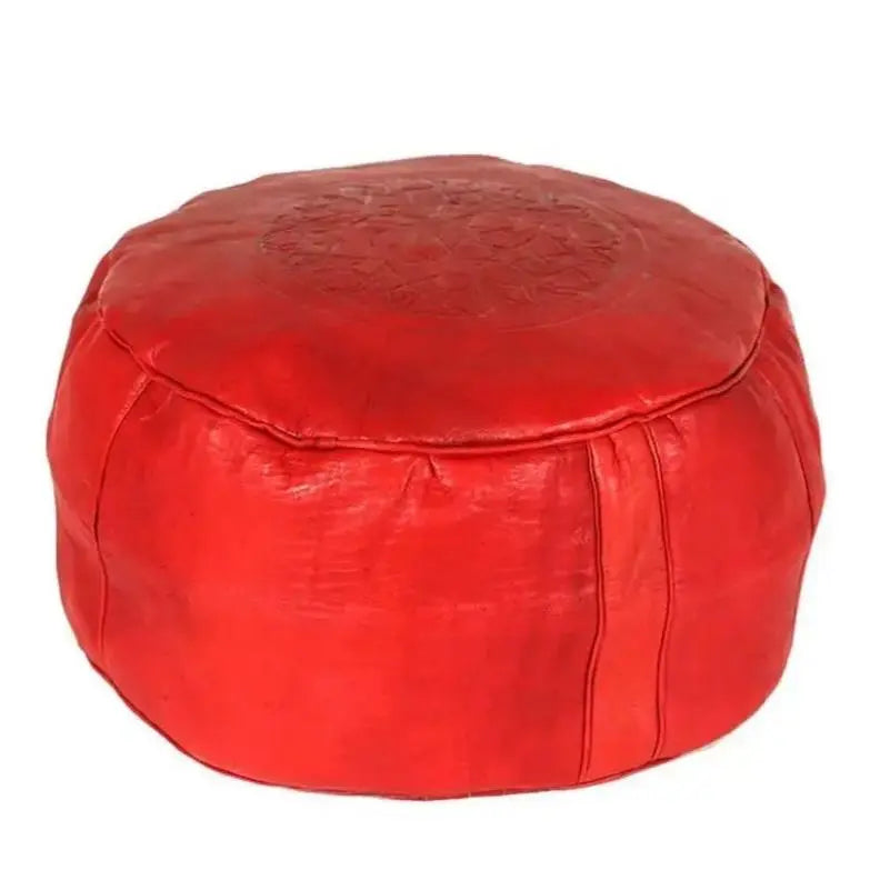 Biyadina High-Quality Moroccan Leather Ottoman Biyadina Store