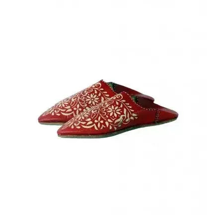 Biyadina Leather slipper engraved with patterns Biyadina Store