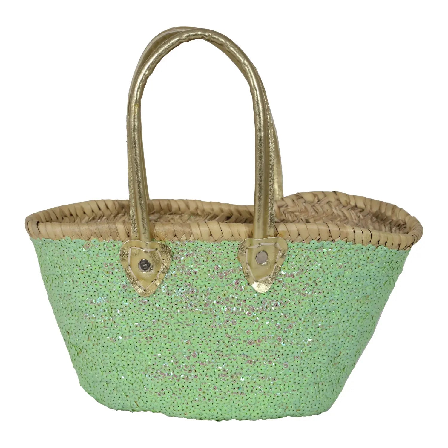 Biyadina Moroccan Straw YLW Basket BiyadinaStore