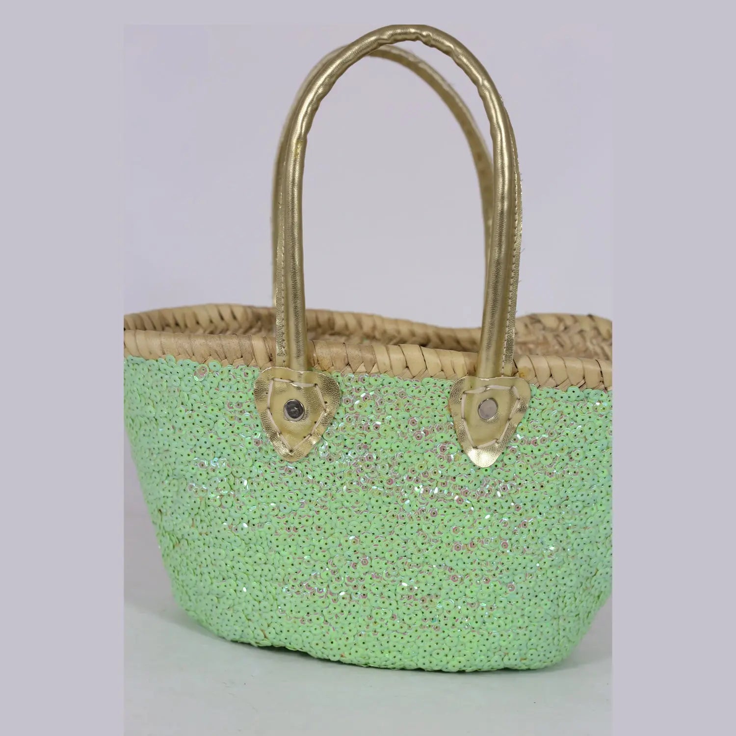 Biyadina Moroccan Straw YLW Basket BiyadinaStore