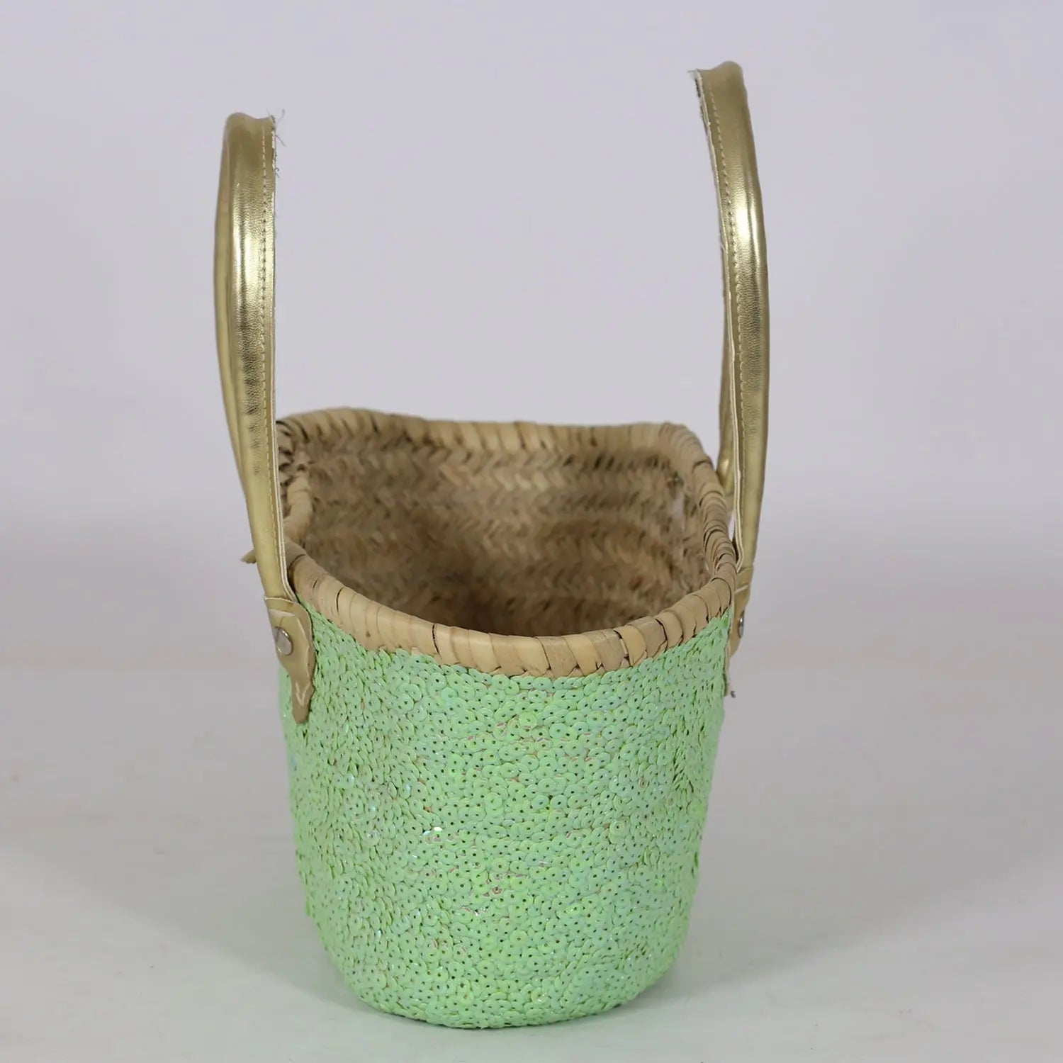 Biyadina Moroccan Straw YLW Basket BiyadinaStore