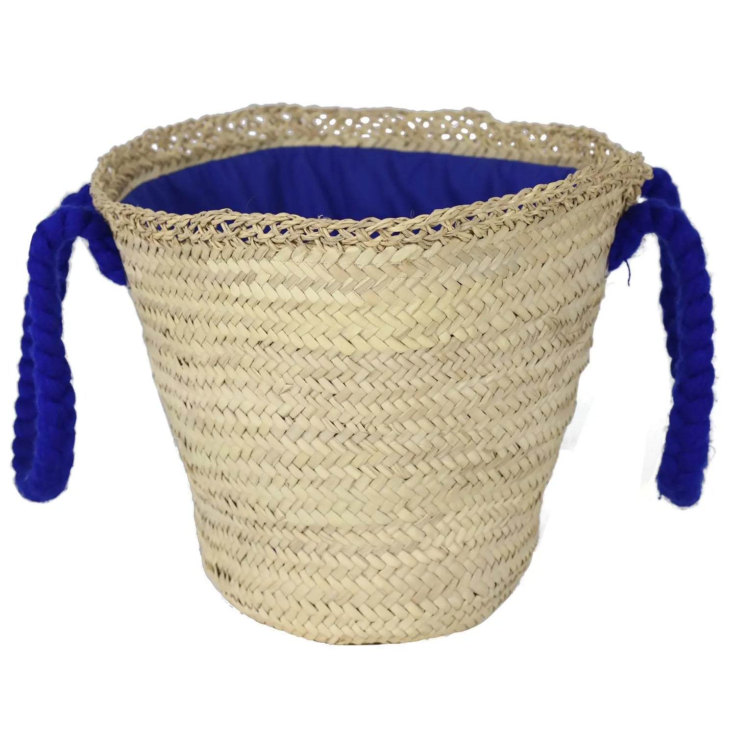 Biyadina Moroccan Traditional Blue Basket BiyadinaStore