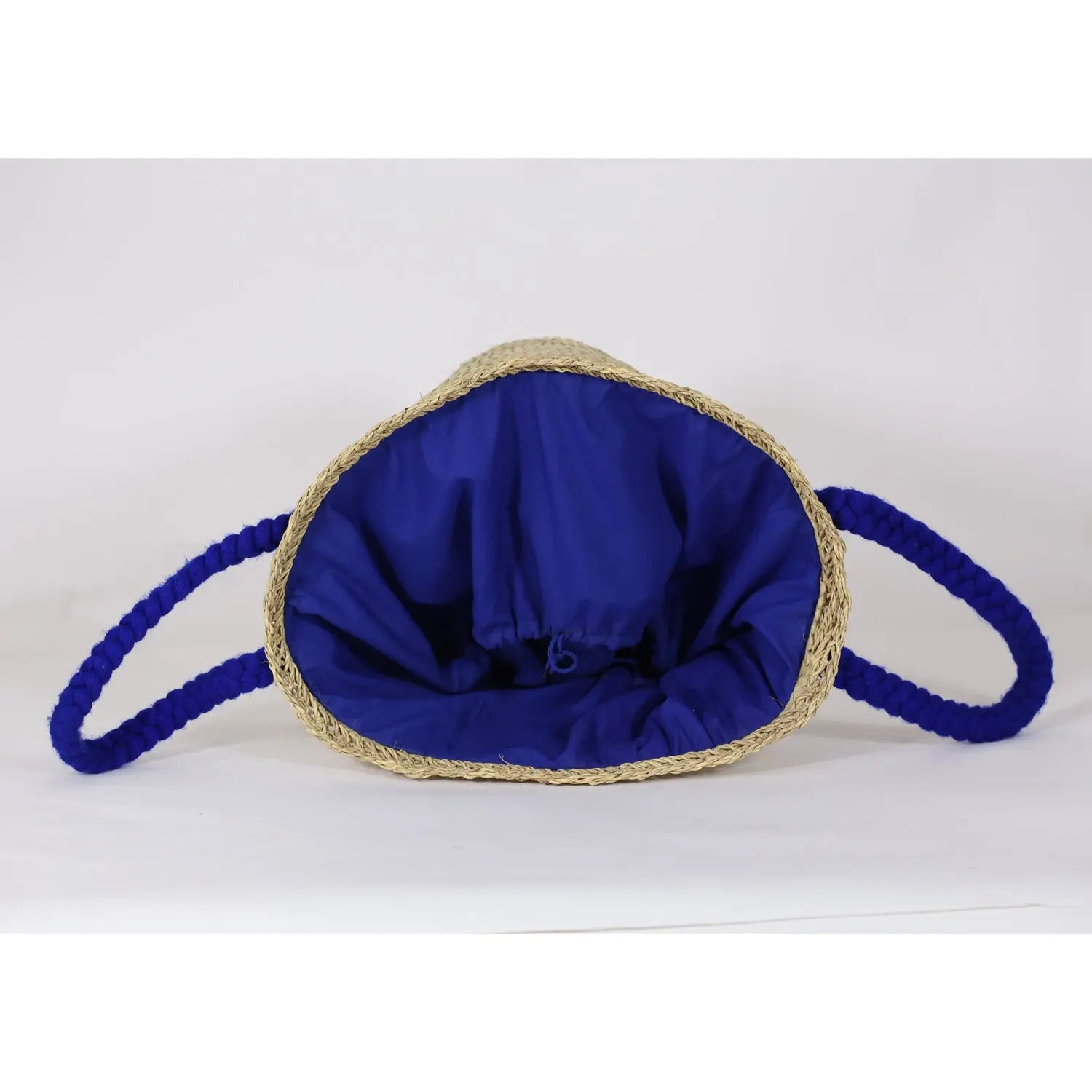 Biyadina Moroccan Traditional Blue Basket BiyadinaStore