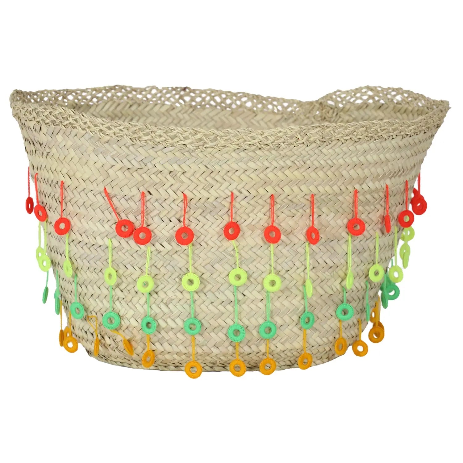 Biyadina Moroccan leaves of braided palm Basket BiyadinaStore