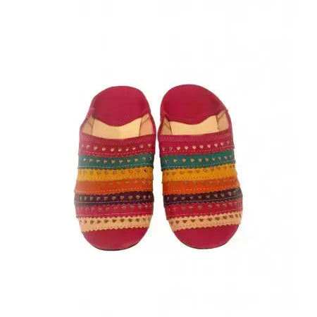 Biyadina Multicolored leather and wool slippers Biyadina Store