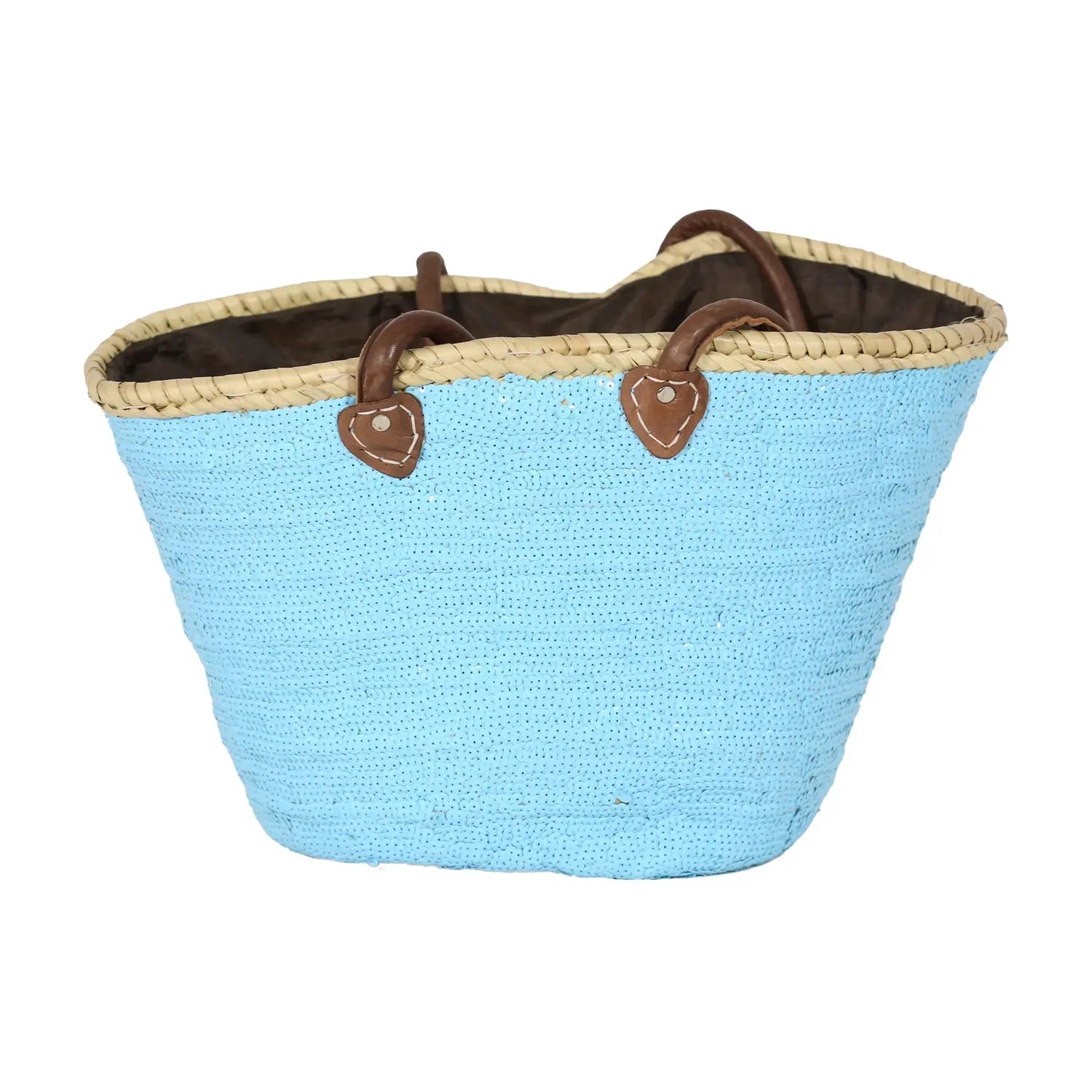 Biyadina Multicolored sequins basket Valentines Day Blue BiyadinaStore