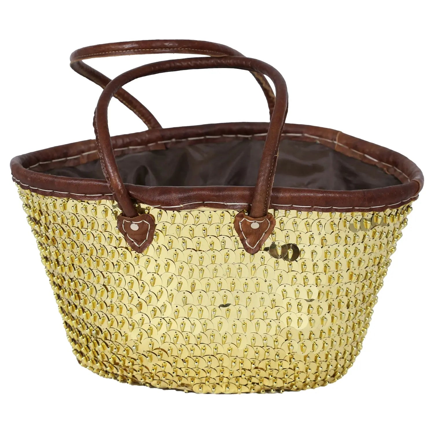 Biyadina Multicolored sequins basket Valentines Day Gold BiyadinaStore