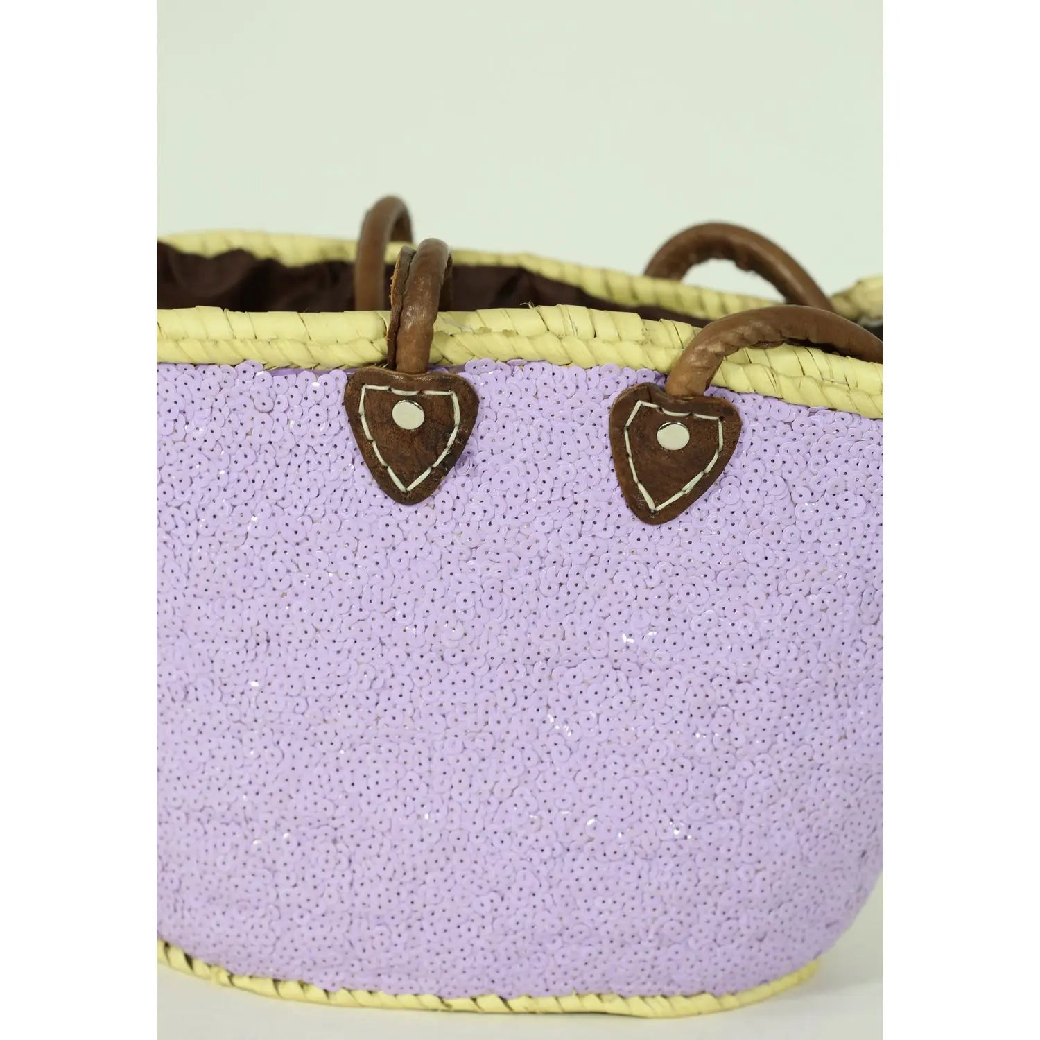 Biyadina Multicolored sequins basket Valentines Day Purple BiyadinaStore