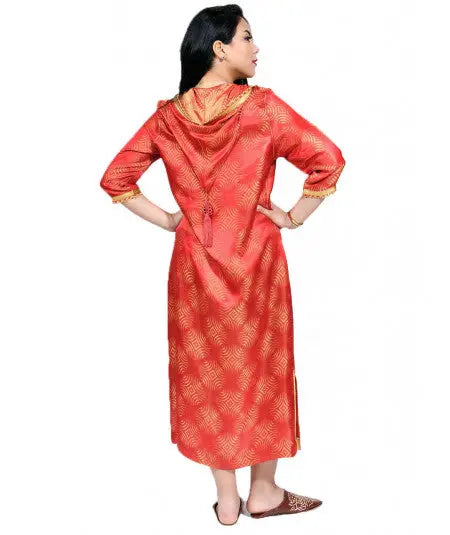 Biyadina Orange Djellaba - Discover the Beauty of Moroccan Djellaba by Biyadina Biyadina Store