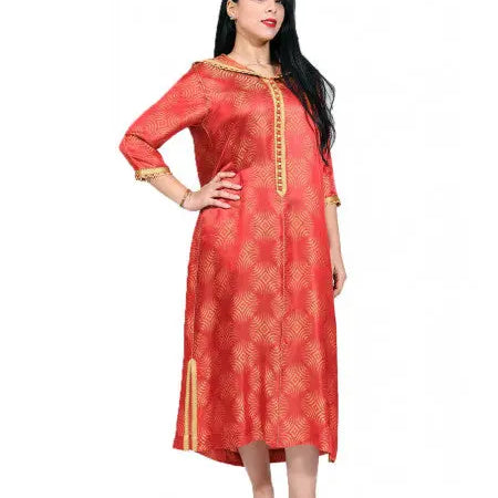 Biyadina Orange Djellaba - Discover the Beauty of Moroccan Djellaba by Biyadina Biyadina Store