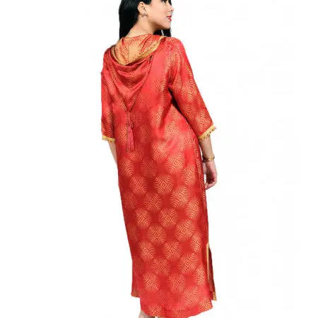 Biyadina Orange Djellaba - Discover the Beauty of Moroccan Djellaba by Biyadina Biyadina Store