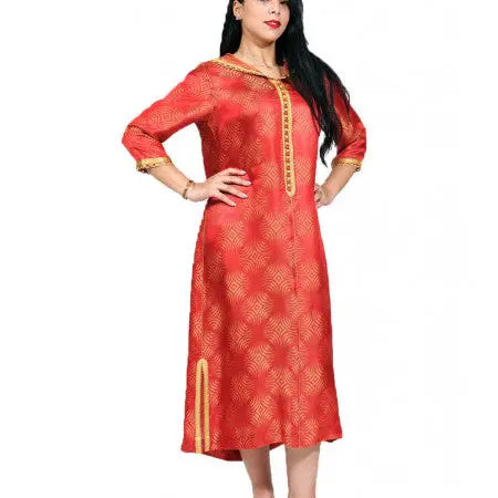 Biyadina Orange Djellaba - Discover the Beauty of Moroccan Djellaba by Biyadina Biyadina Store