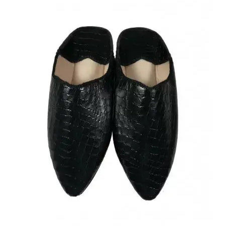 Biyadina Pointed imitation Croco slippers Biyadina Store