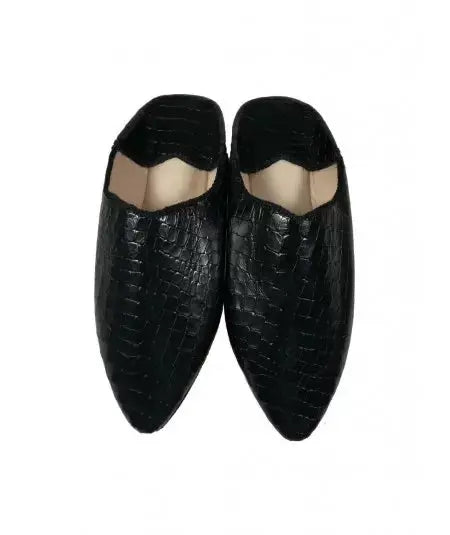 Biyadina Pointed imitation Croco slippers Biyadina Store