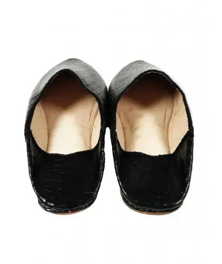 Biyadina Pointed imitation Croco slippers Biyadina Store