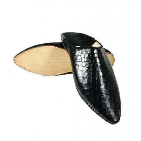 Biyadina Pointed imitation Croco slippers Biyadina Store