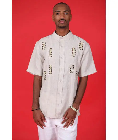 Biyadina Printed tunic with decorative buttons Biyadina Store