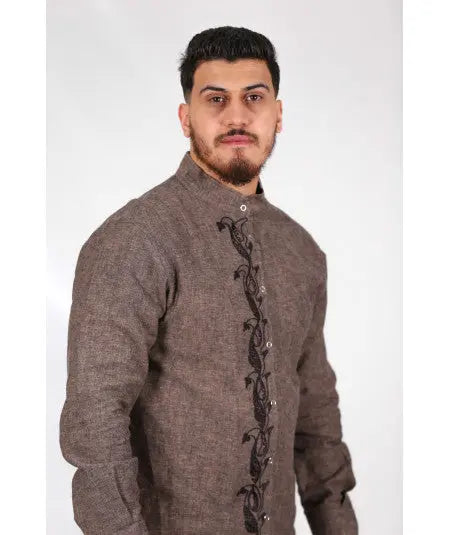 Biyadina Simple brown shirt Biyadina Store