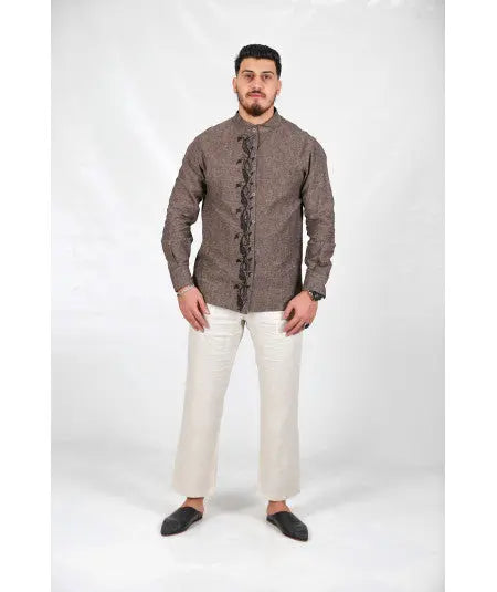 Biyadina Simple brown shirt Biyadina Store