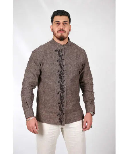 Biyadina Simple brown shirt Biyadina Store