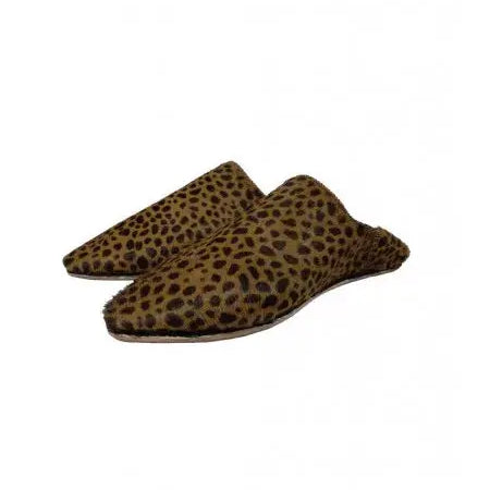 Biyadina Slippers in leopard print leather Biyadina Store