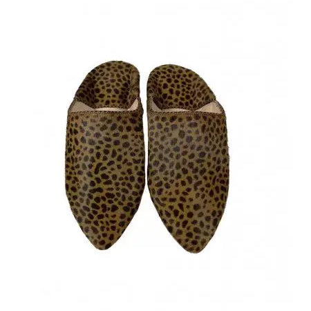 Biyadina Slippers in leopard print leather Biyadina Store