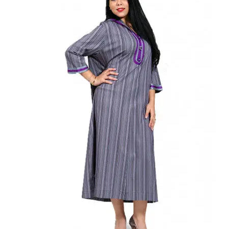 Biyadina Striped djellaba Biyadina Store