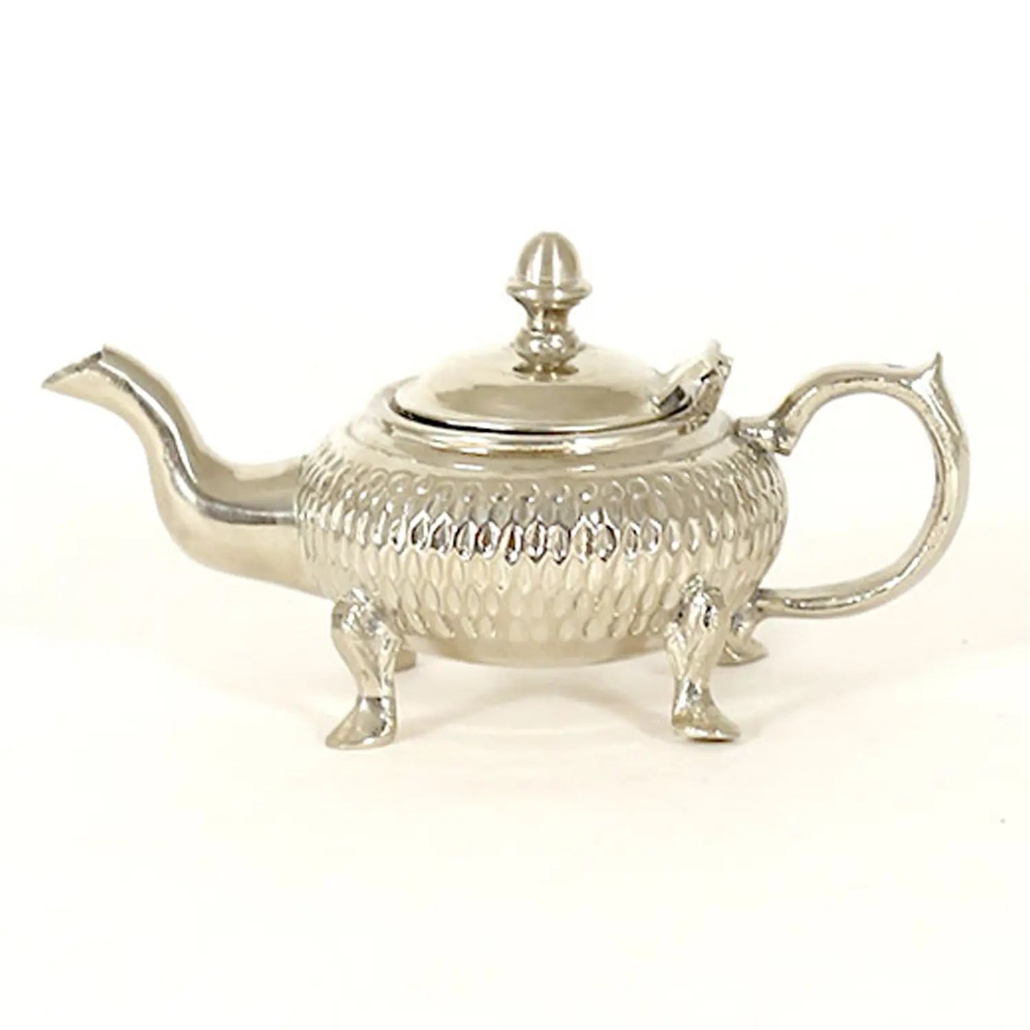 Biyadina Traditional Moroccan Teapot - Handcrafted Silver Copper - Theiere N°13 - 17 X 8.5 X 18 - BiyadinaStore - Piriform Shape with Engravings Biyadina Store