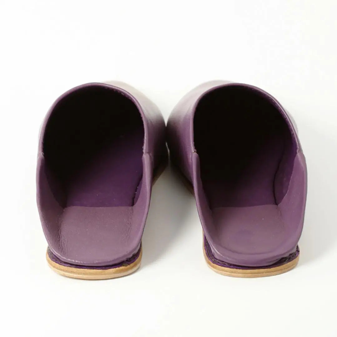 Biyadina Unisex Moroccan Handmade Black Leather Babouches Biyadina Store