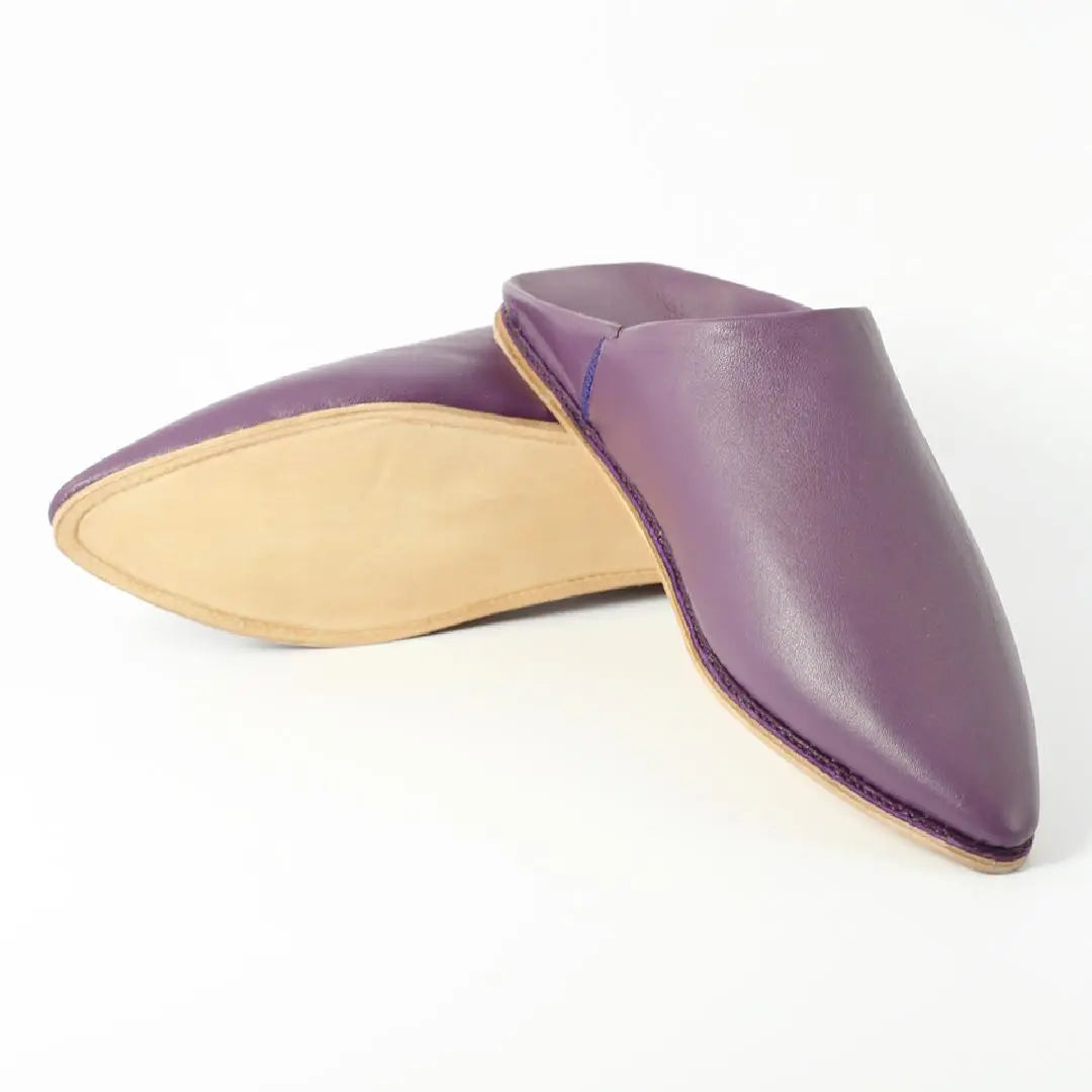 Biyadina Unisex Moroccan Handmade Black Leather Babouches Biyadina Store